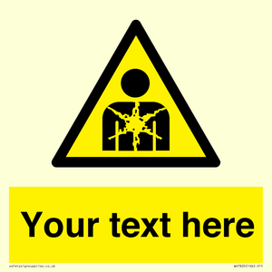 Custom Warning substance or mixture presenting a health hazard